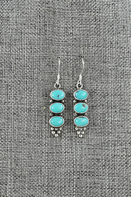 Turquoise & Sterling Silver Earrings - Gary Shorty