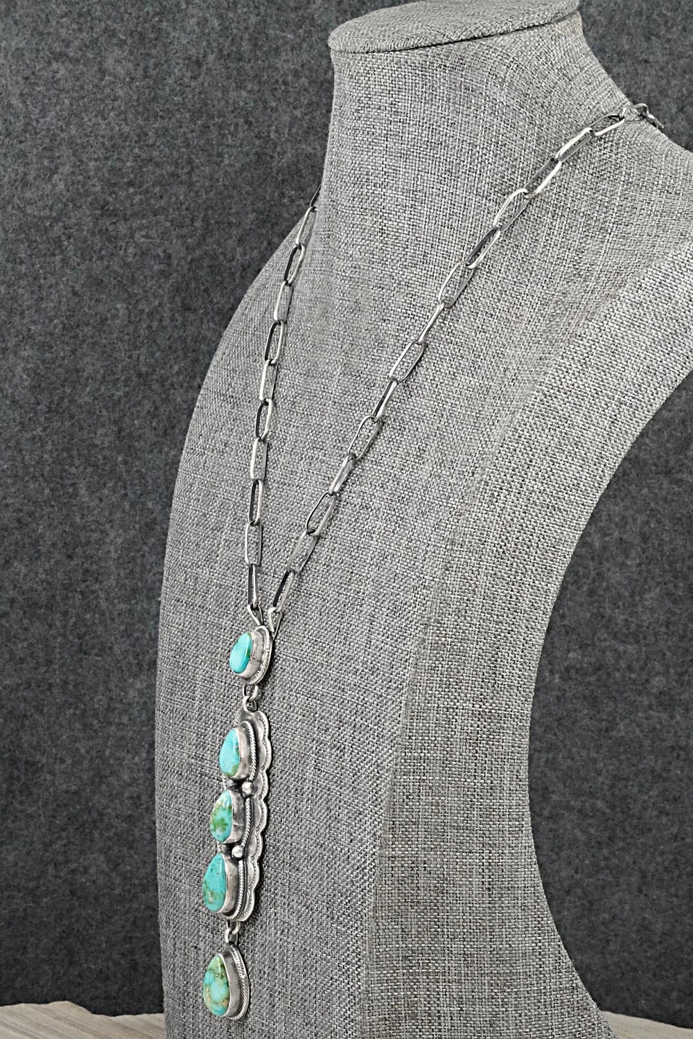 Turquoise & Sterling Silver Necklace - Bobby Johnson