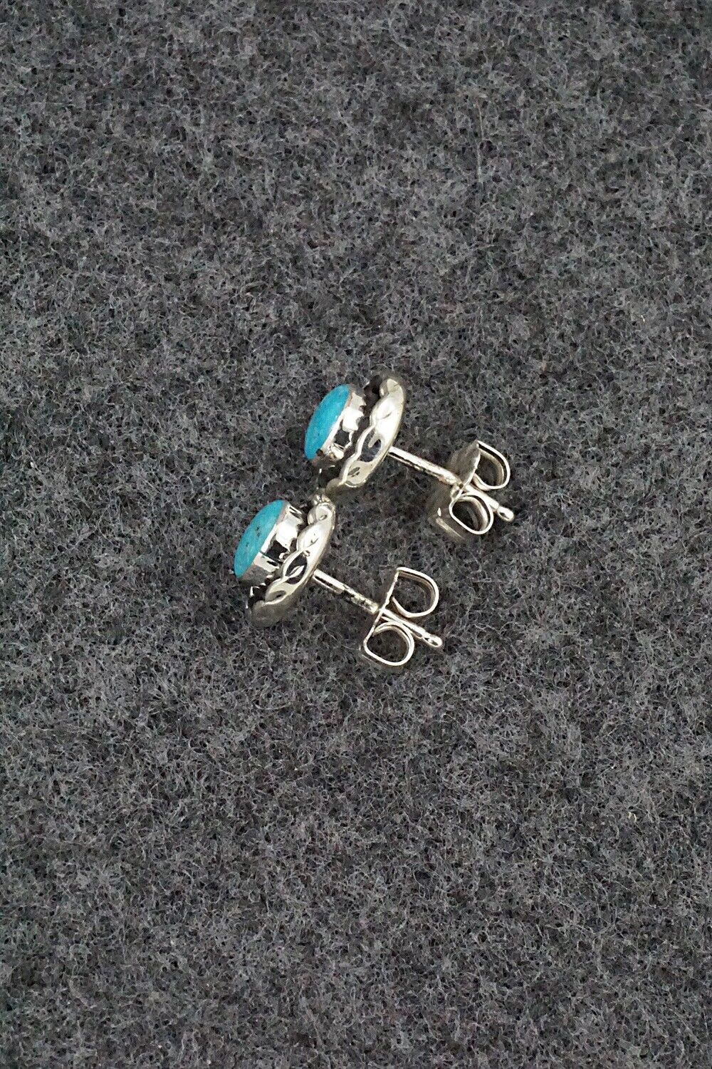 Turquoise & Sterling Silver Earrings - Carina Leekity