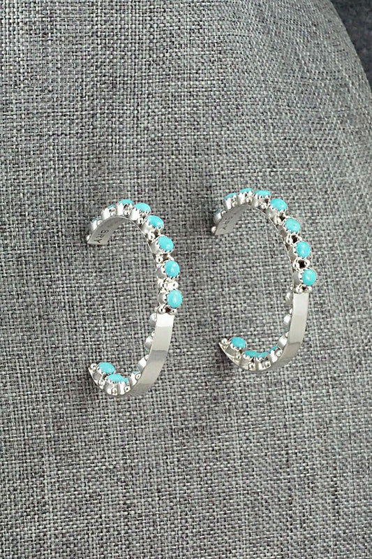 Turquoise and Sterling Silver Earrings - Gaynell Parker