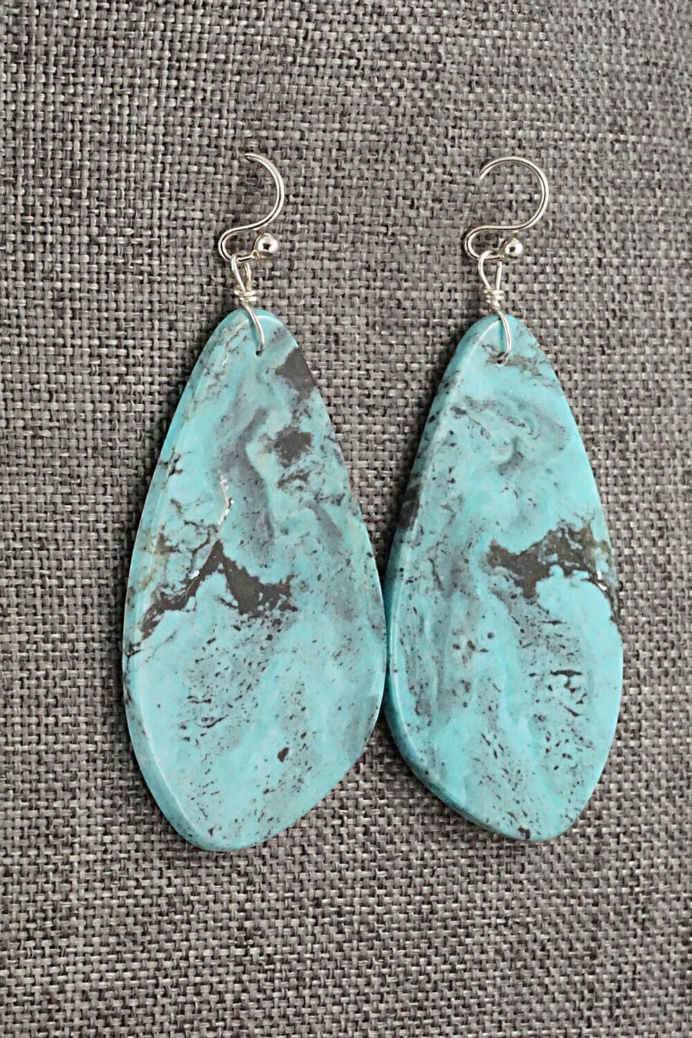 Turquoise & Sterling Silver Earrings - Ella Mae Garcia