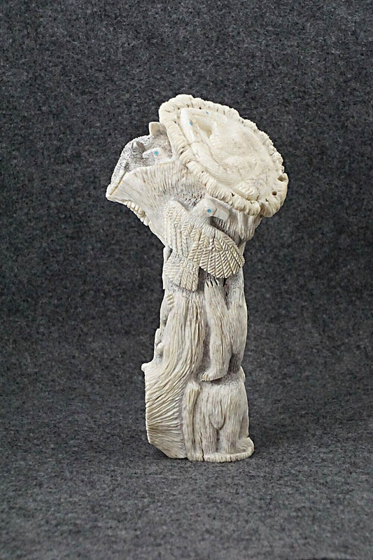 Bears & Eagles Zuni Fetish Carving - Destry Siutza