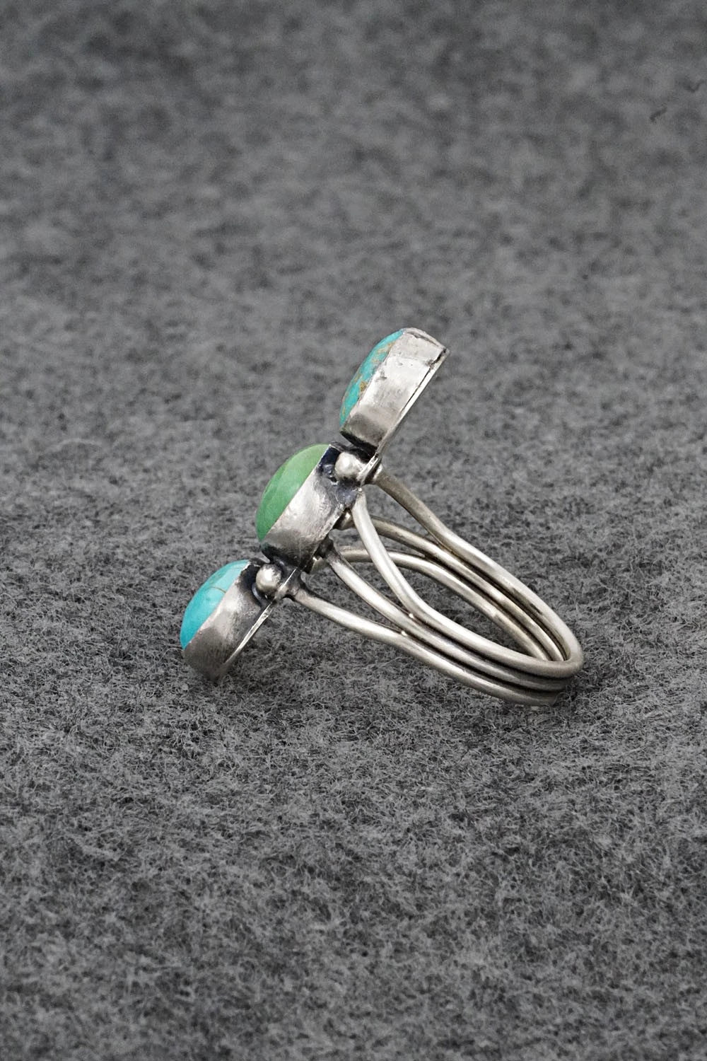 Turquoise & Sterling Silver Ring - Verley Betone - Size 10