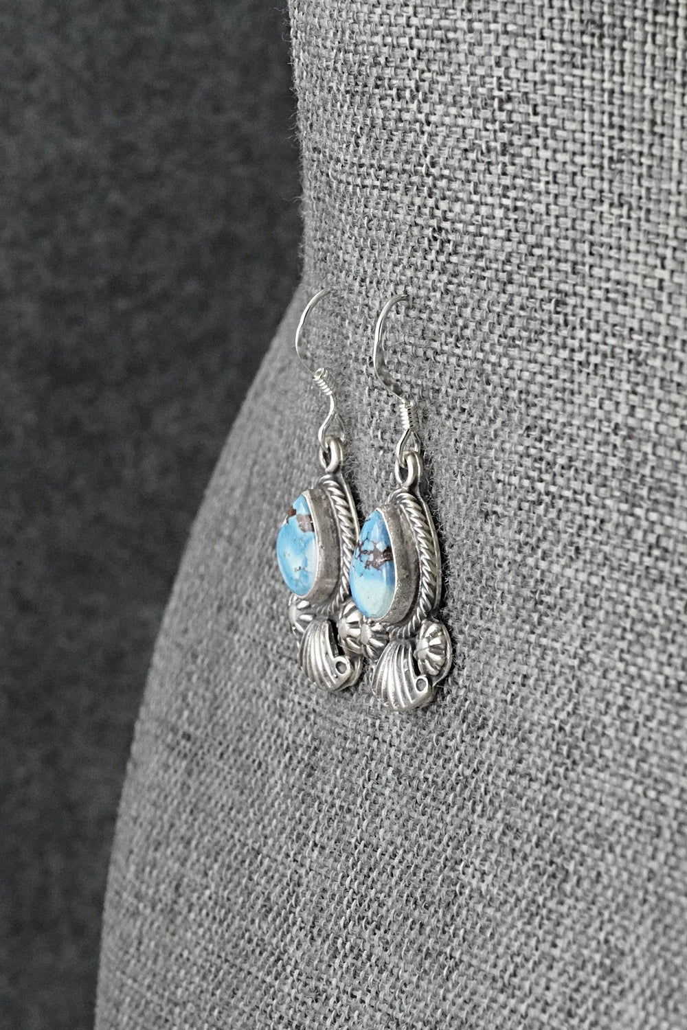 Turquoise & Sterling Silver Earrings - Verley Betone