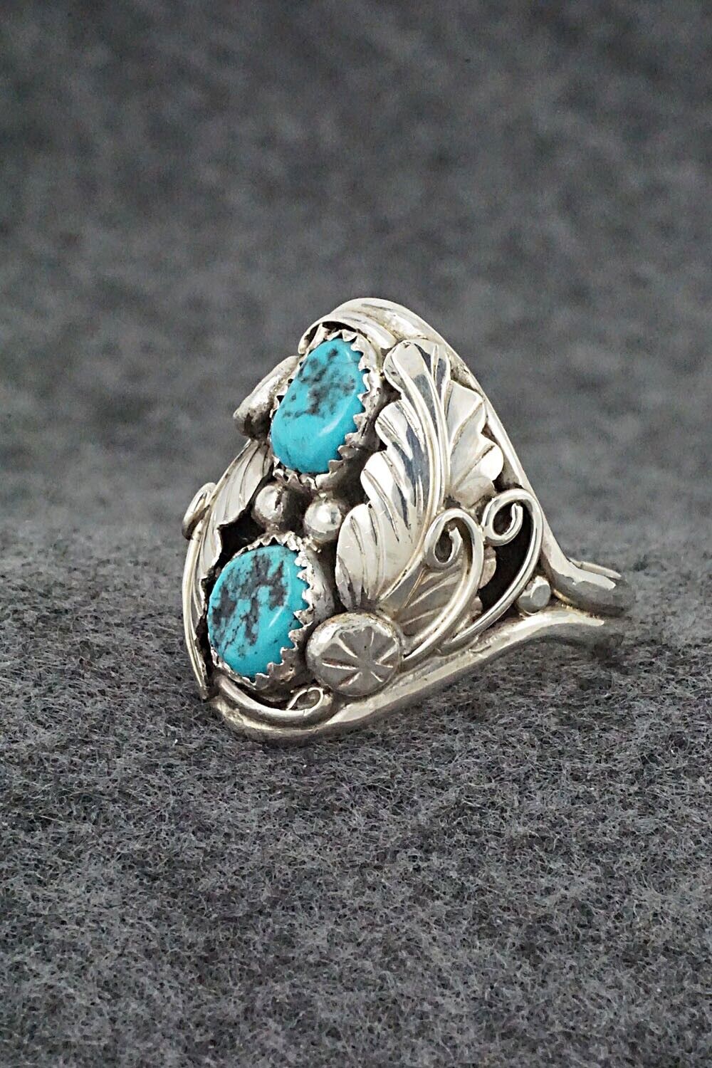 Turquoise & Sterling Silver Ring - Lorena Brown - Size 12