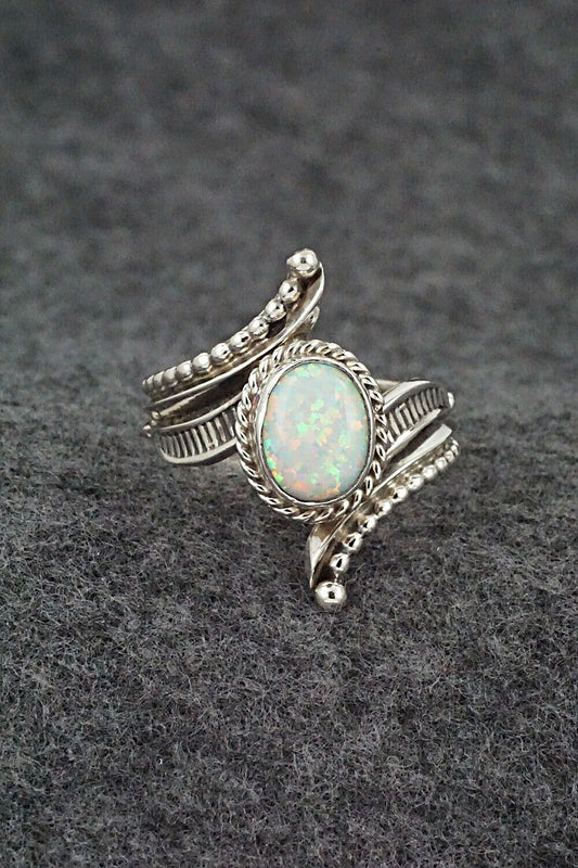 Opalite & Sterling Silver Ring - Thomas Yazzie - Size 9