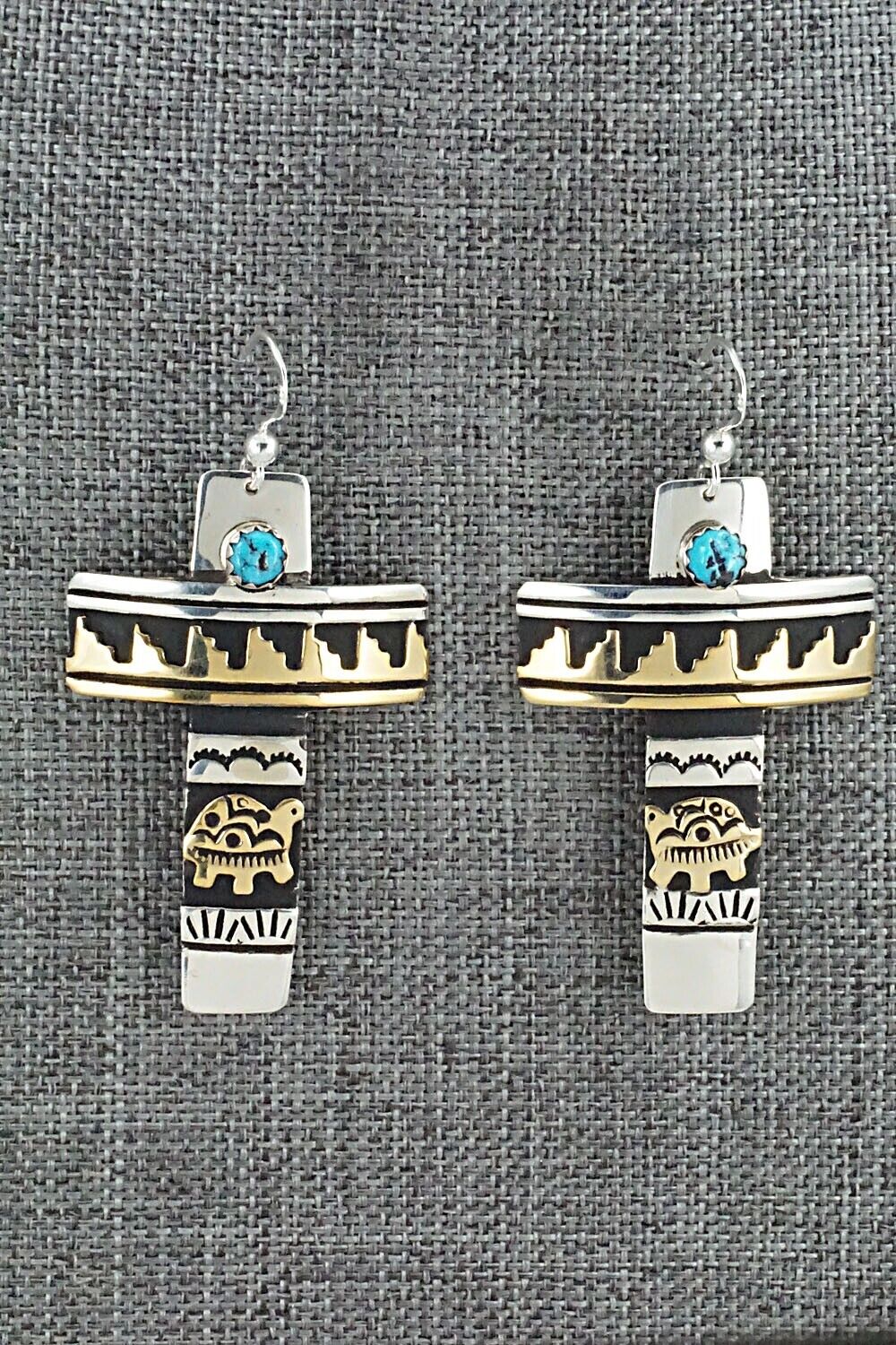 Turquoise & Sterling Silver Earrings - Rosita Singer