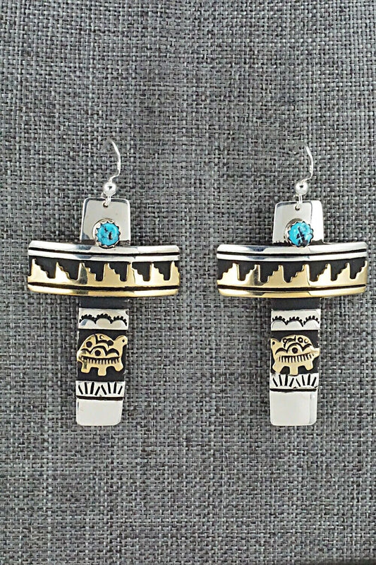 Turquoise & Sterling Silver Earrings - Rosita Singer