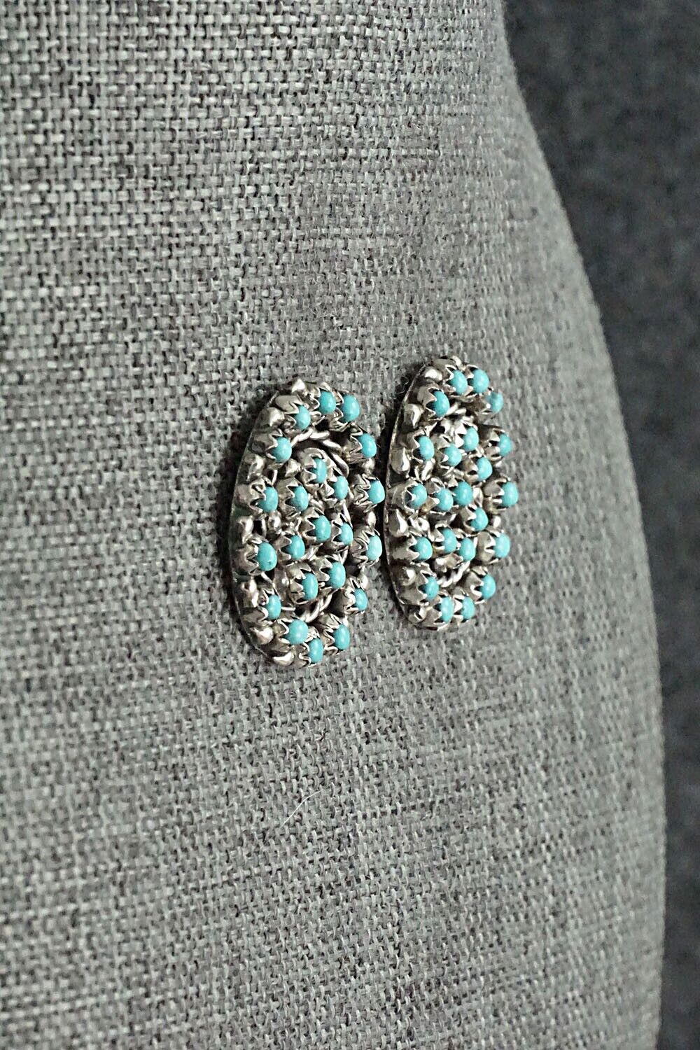 Turquoise & Sterling Silver Earrings - Randy Hooee