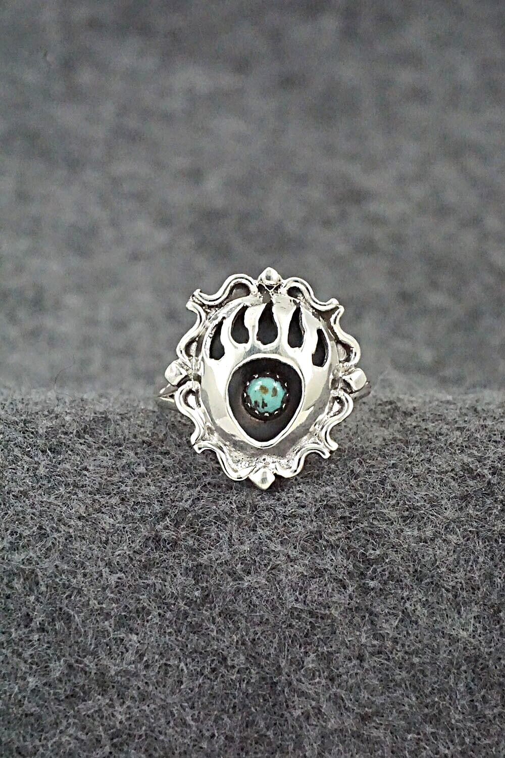 Turquoise & Sterling Silver Ring - Betty Hawthorne - Size 8.75