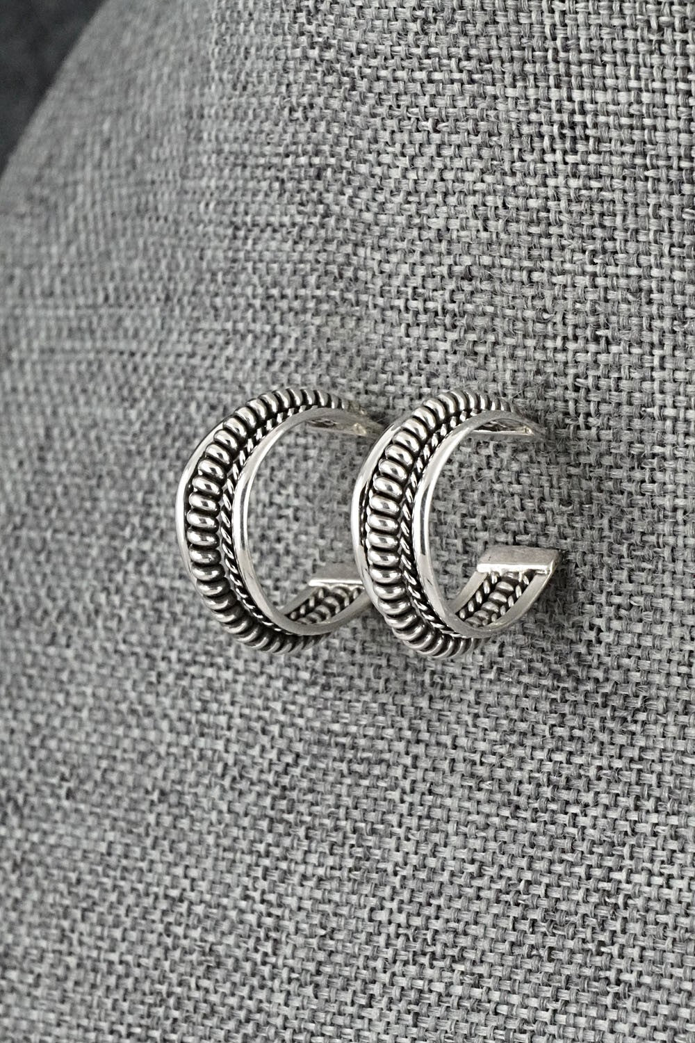 Sterling Silver Hoop Earrings - Elaine Tahe