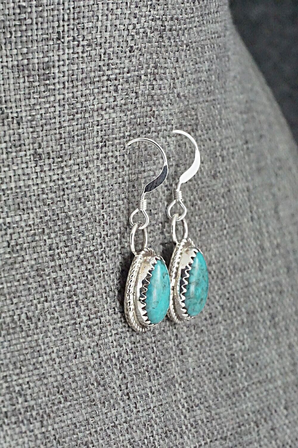 Turquoise & Sterling Silver Earrings - Ernest Hawthorne