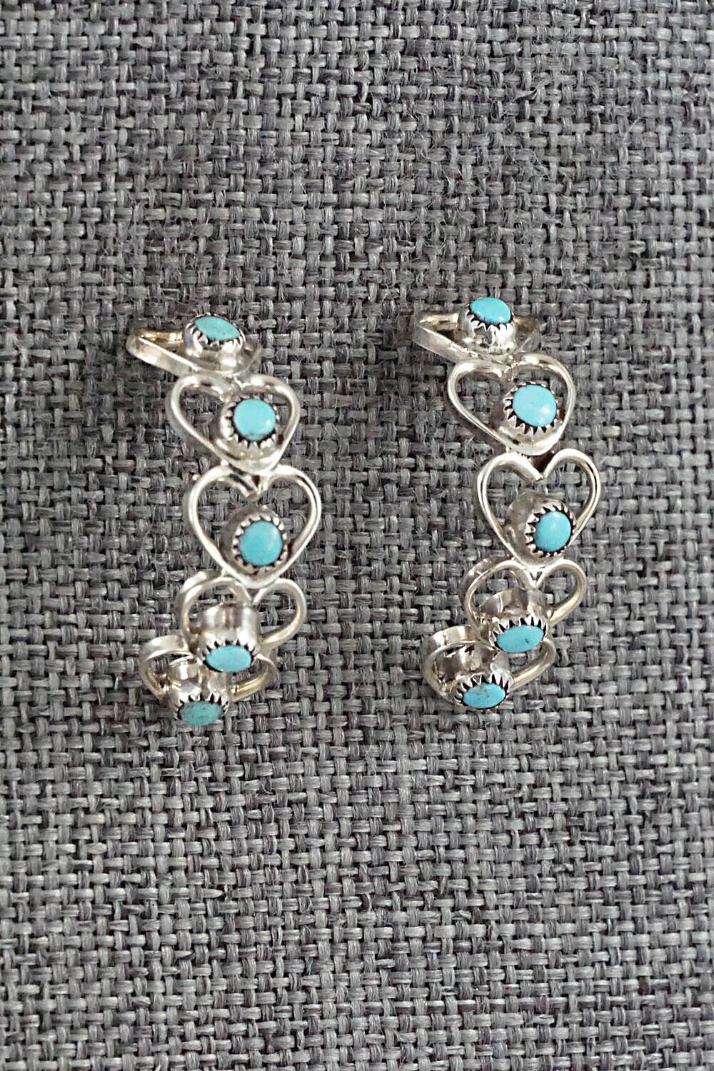 Turquoise & Sterling Silver Earrings - Hazel Pablito