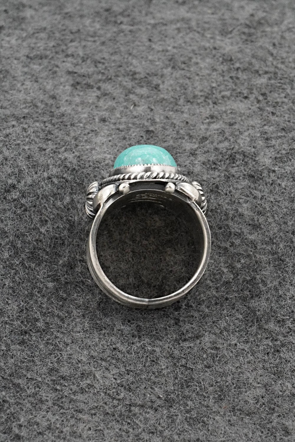 Turquoise & Sterling Silver Ring - Delbert Gordon - Size 8.5