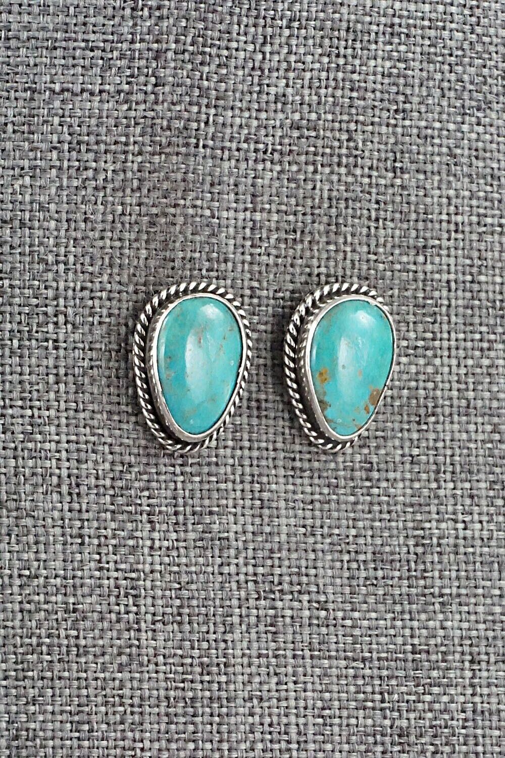 Turquoise & Sterling Silver Earrings - Marco Begaye