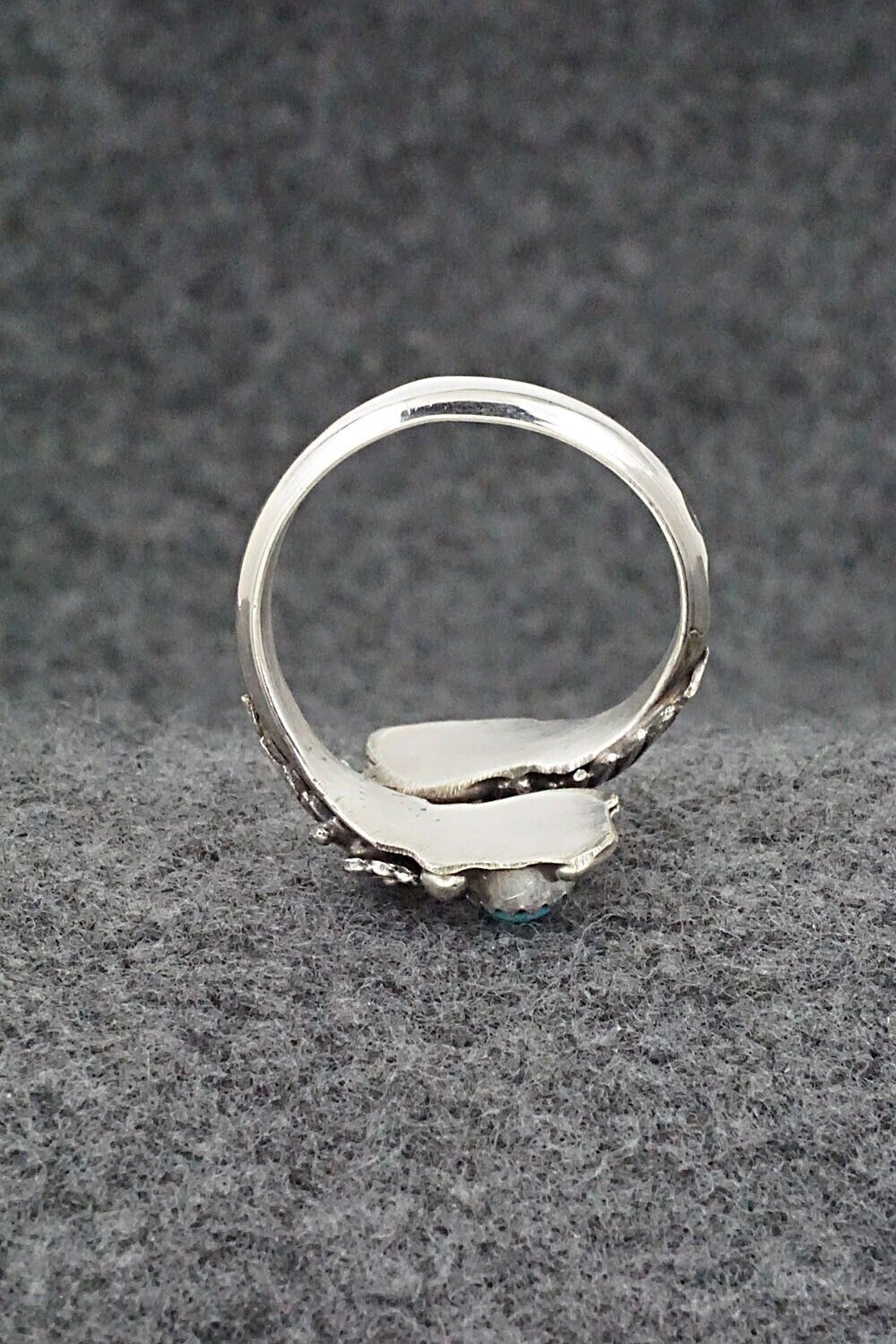 Turquoise & Sterling Silver Ring - Etta Belin - Size 11