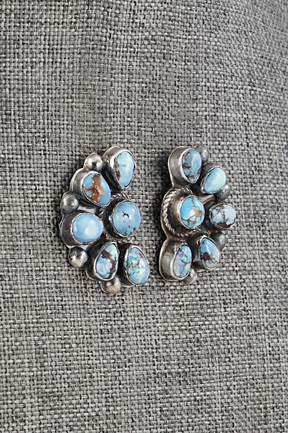 Turquoise & Sterling Silver Earrings - Phil Garcia