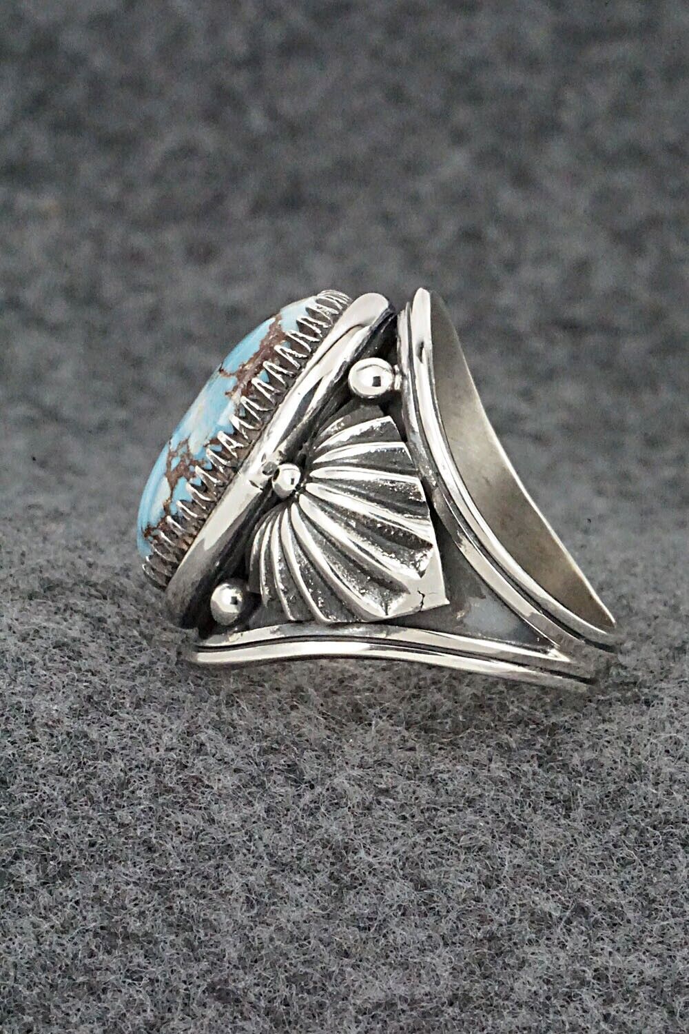 Turquoise & Sterling Silver Ring - Derrick Gordon - Size 10