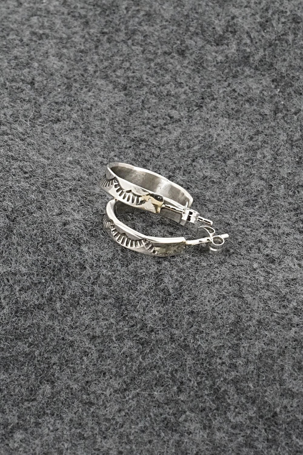Sterling Silver Hoop Earrings - Elaine Tahe