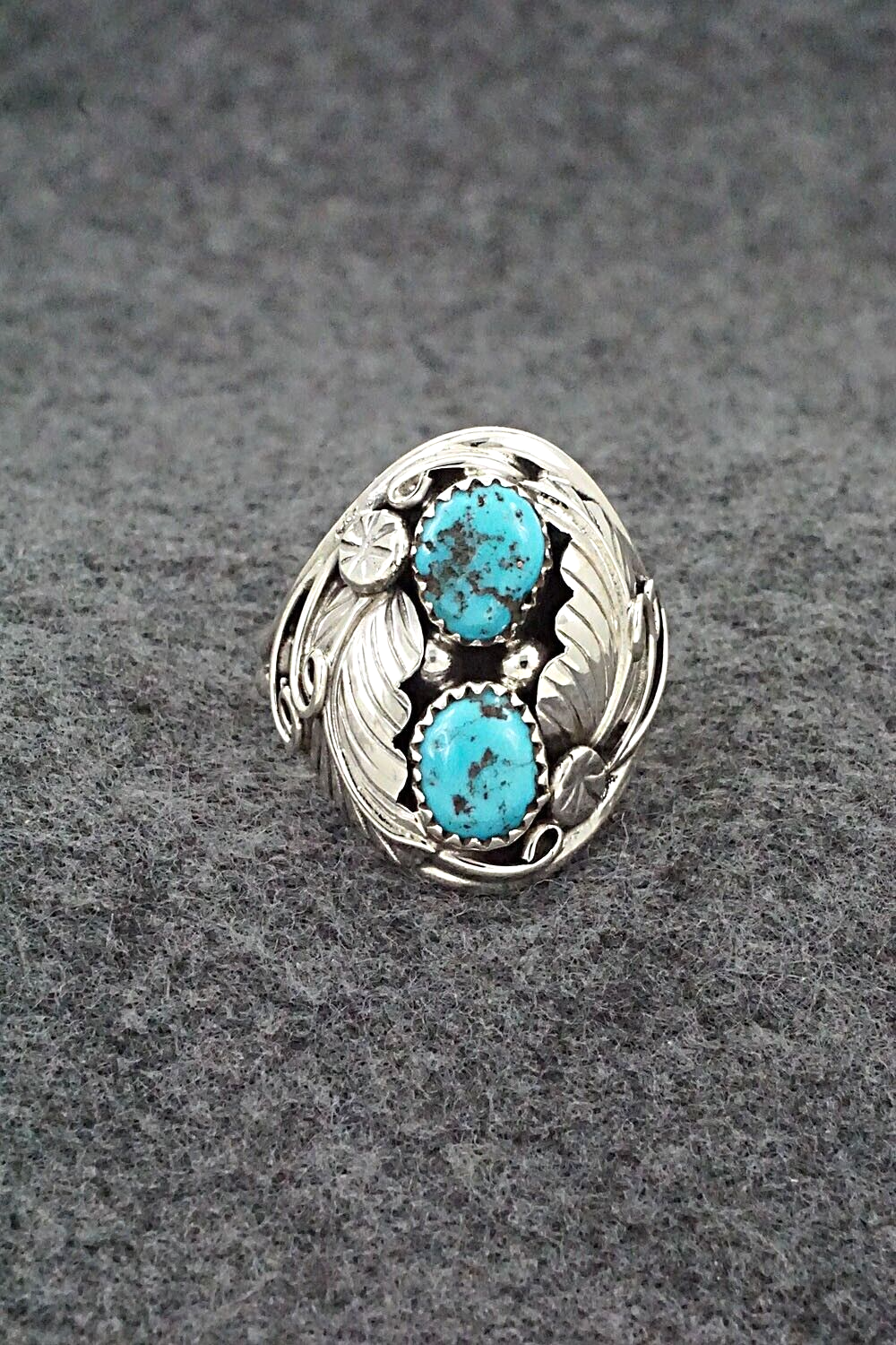 Turquoise & Sterling Silver Ring - Maxine Ramirez - Size 12