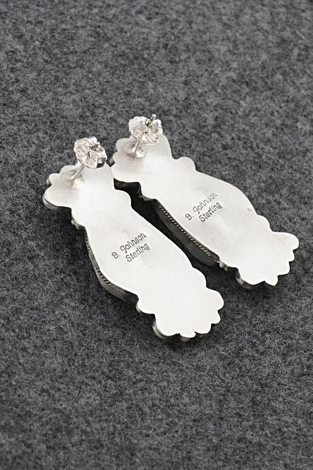 Turquoise & Sterling Silver Earrings - Bobby Johnson