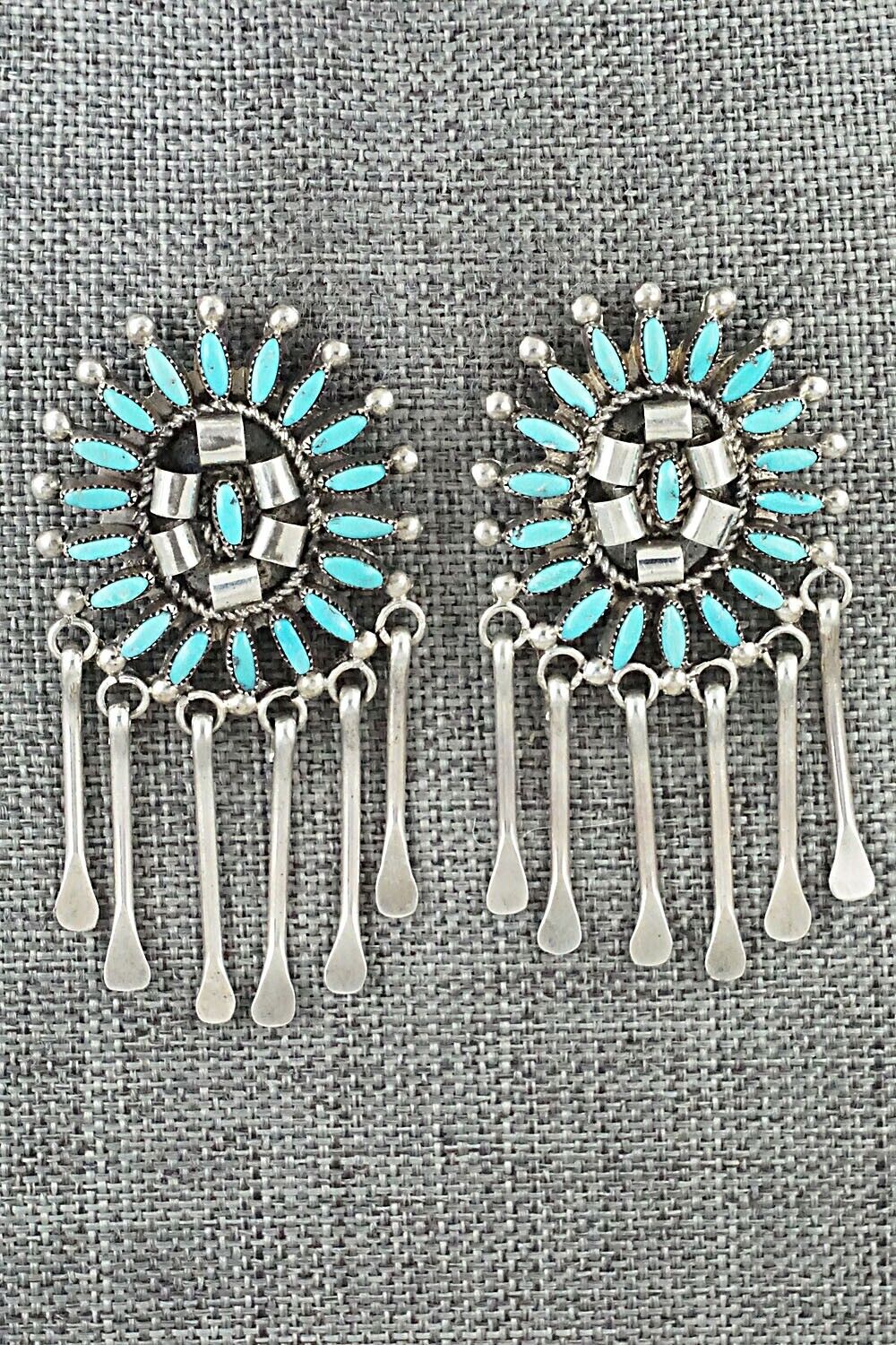 Turquoise & Sterling Silver Earrings - Amy Peynetsa