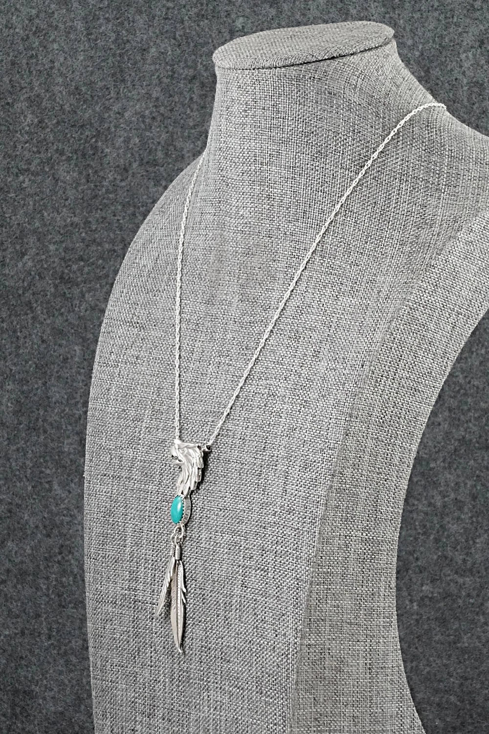 Turquoise & Sterling Silver Necklace - Genevieve Francisco