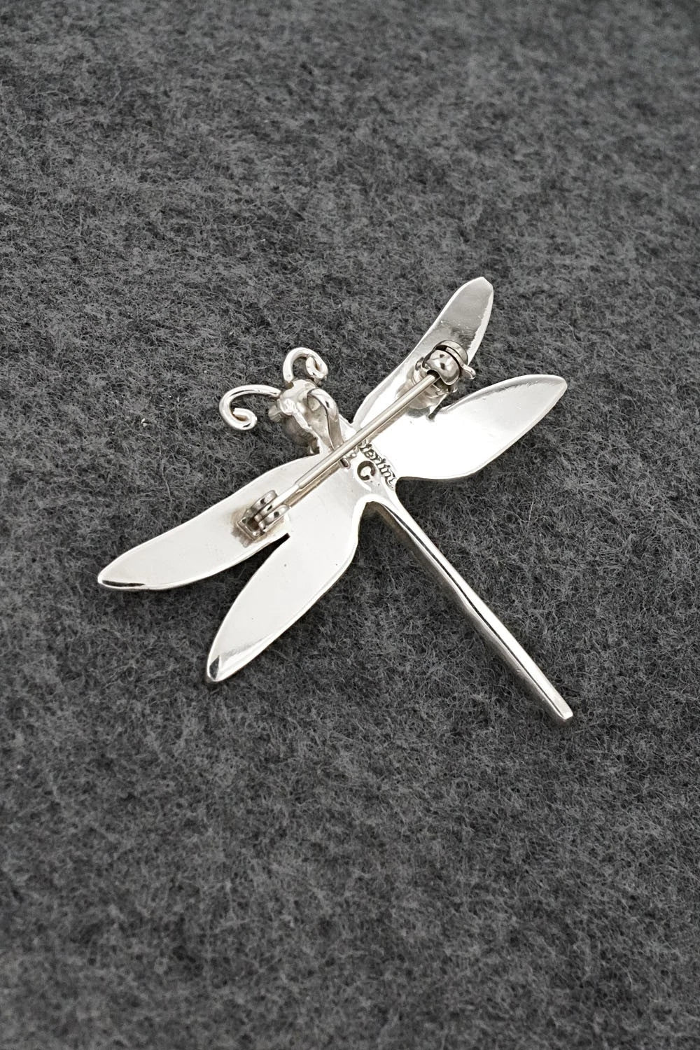 Turquoise & Sterling Silver Pendant/Pin - Lee Charley