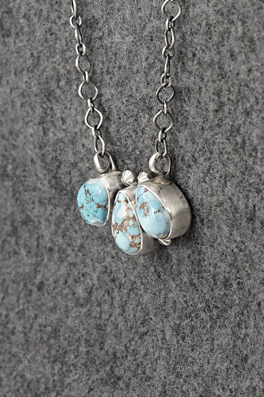 Turquoise & Sterling Silver Necklace - Darrin Livingston