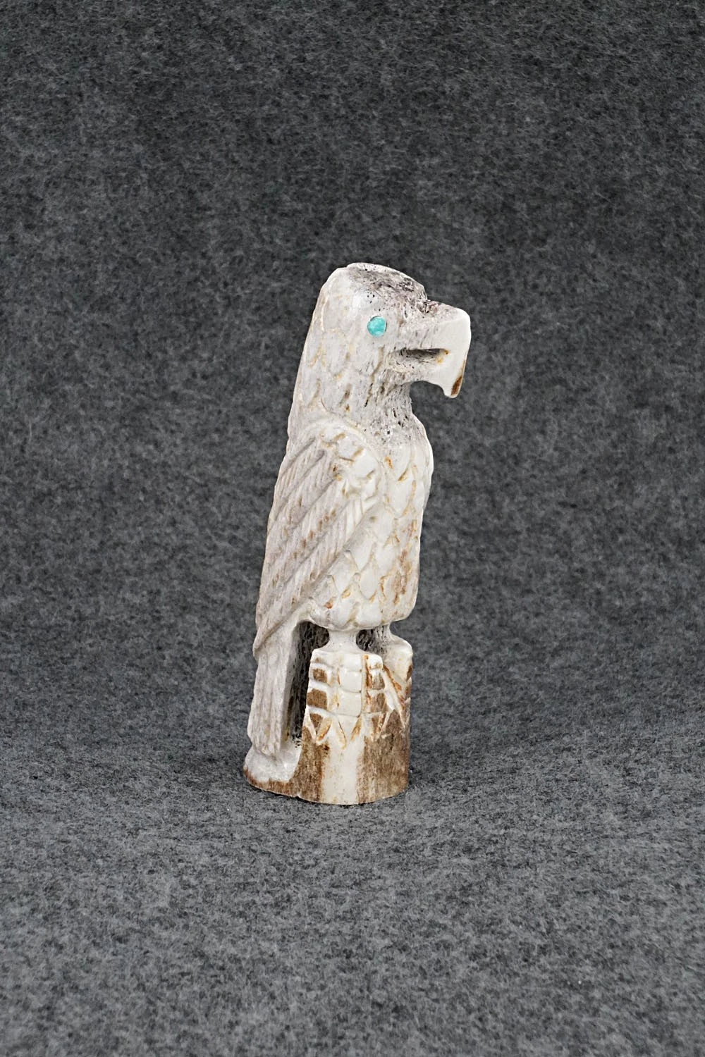 Eagle Zuni Fetish Carving - Garrick Weeka