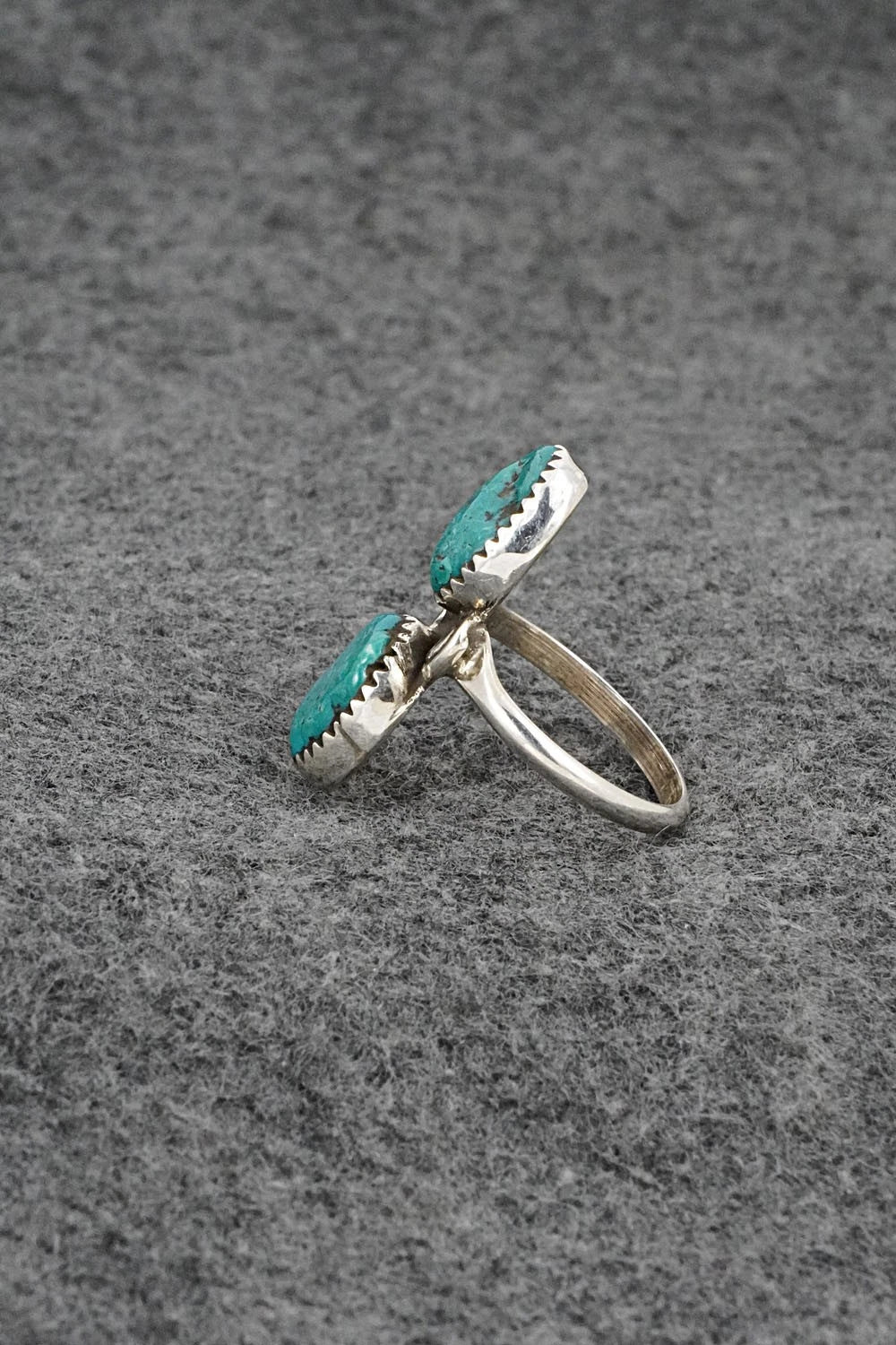 Turquoise & Sterling Silver Ring - Priscilla Reeder - Size 7.5