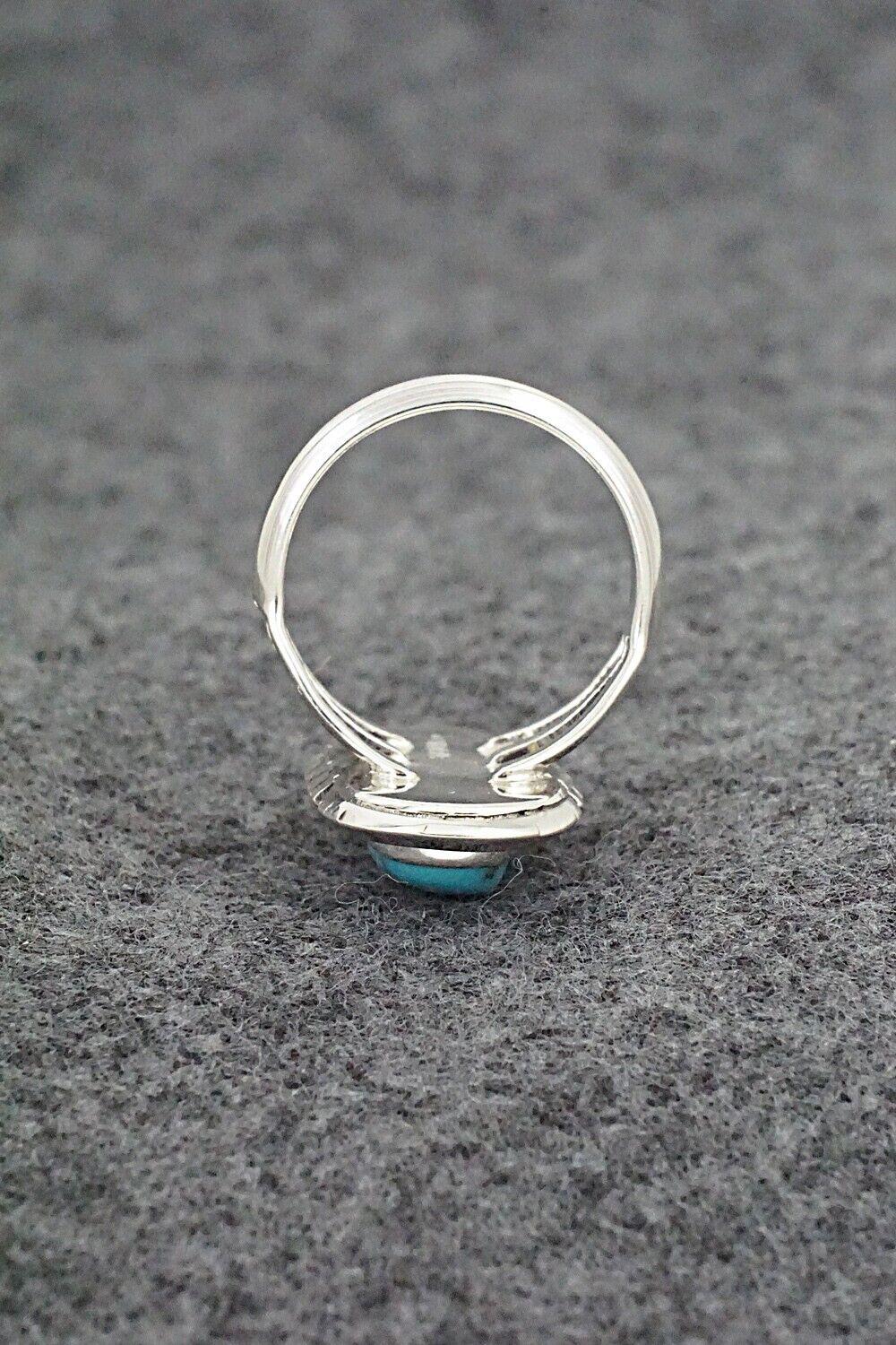 Turquoise & Sterling Silver Ring - Samuel Yellowhair - Size 6.75