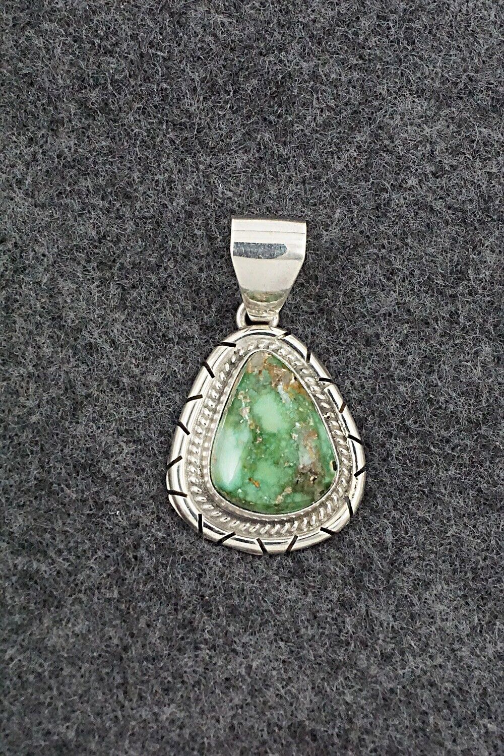 Turquoise & Sterling Silver Pendant - Peggy Skeets