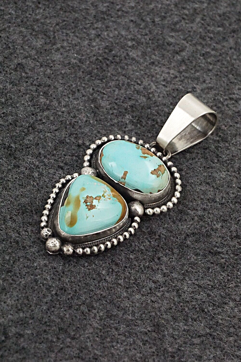 Turquoise & Sterling Silver Pendant - Darrin Livingston