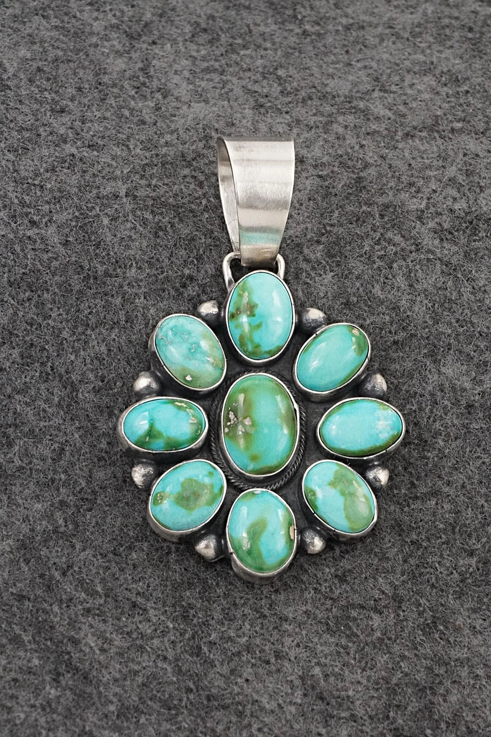 Turquoise & Sterling Silver Pendant - Bobby Johnson