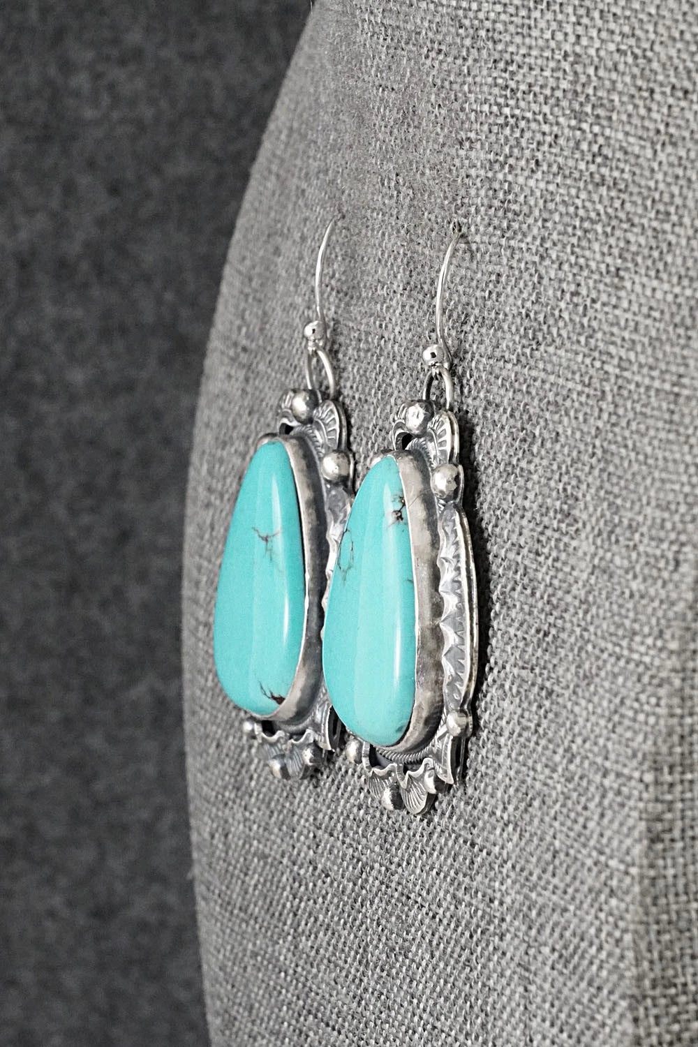 Turquoise & Sterling Silver Earrings - Jackson Hoskie