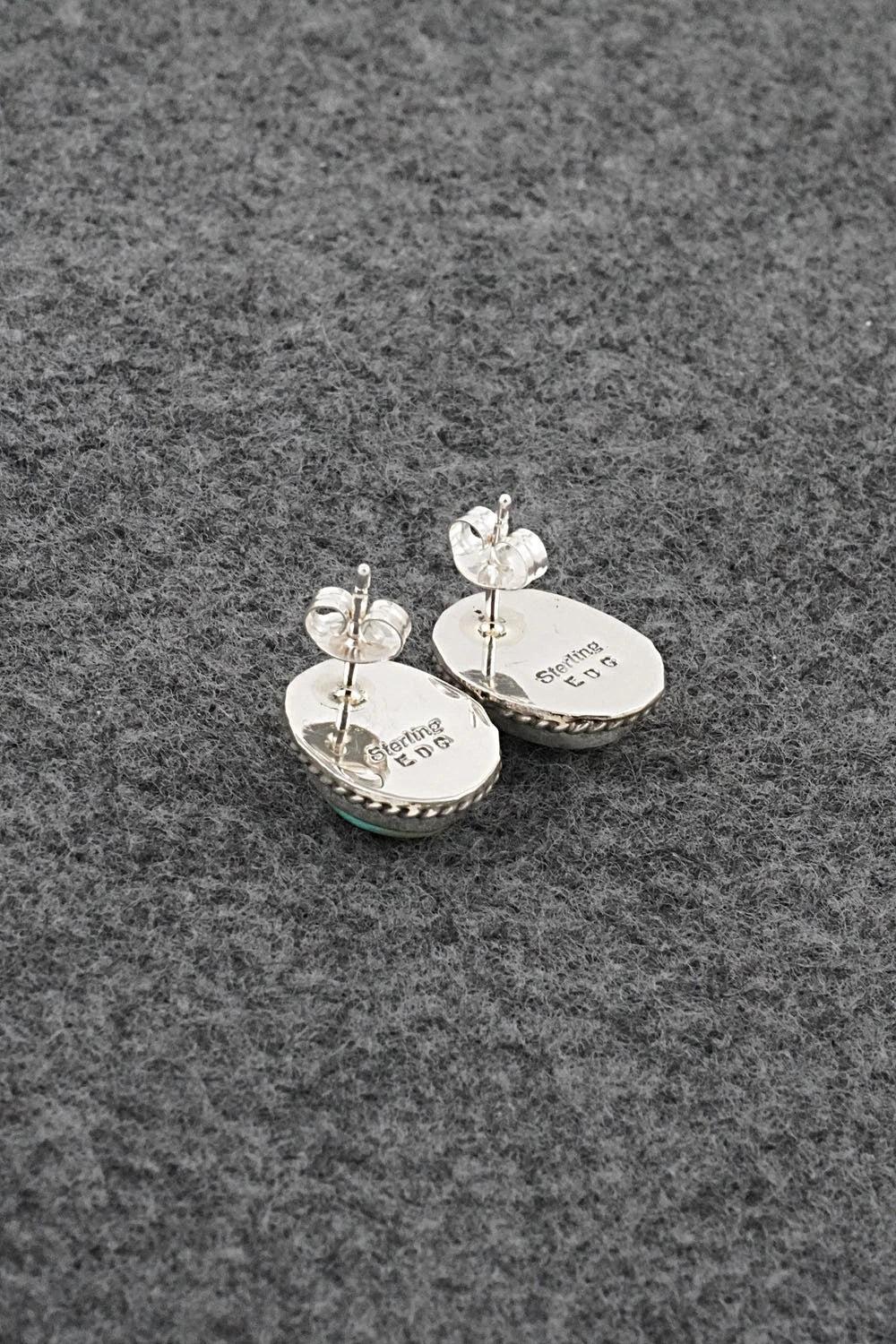 Turquoise & Sterling Silver Earrings - Eugene Gruber