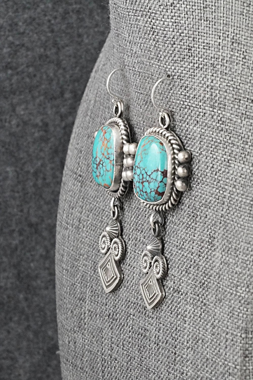 Turquoise & Sterling Silver Earrings - Michael Calladitto