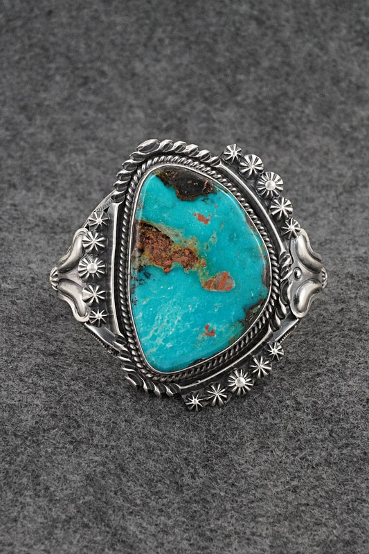 Turquoise & Sterling Silver Bracelet - Raymond Delgarito