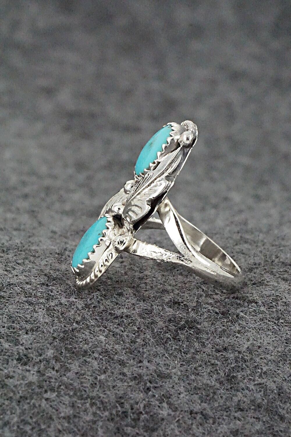 Turquoise & Sterling Silver Ring - Jerryson Henio - Size 6