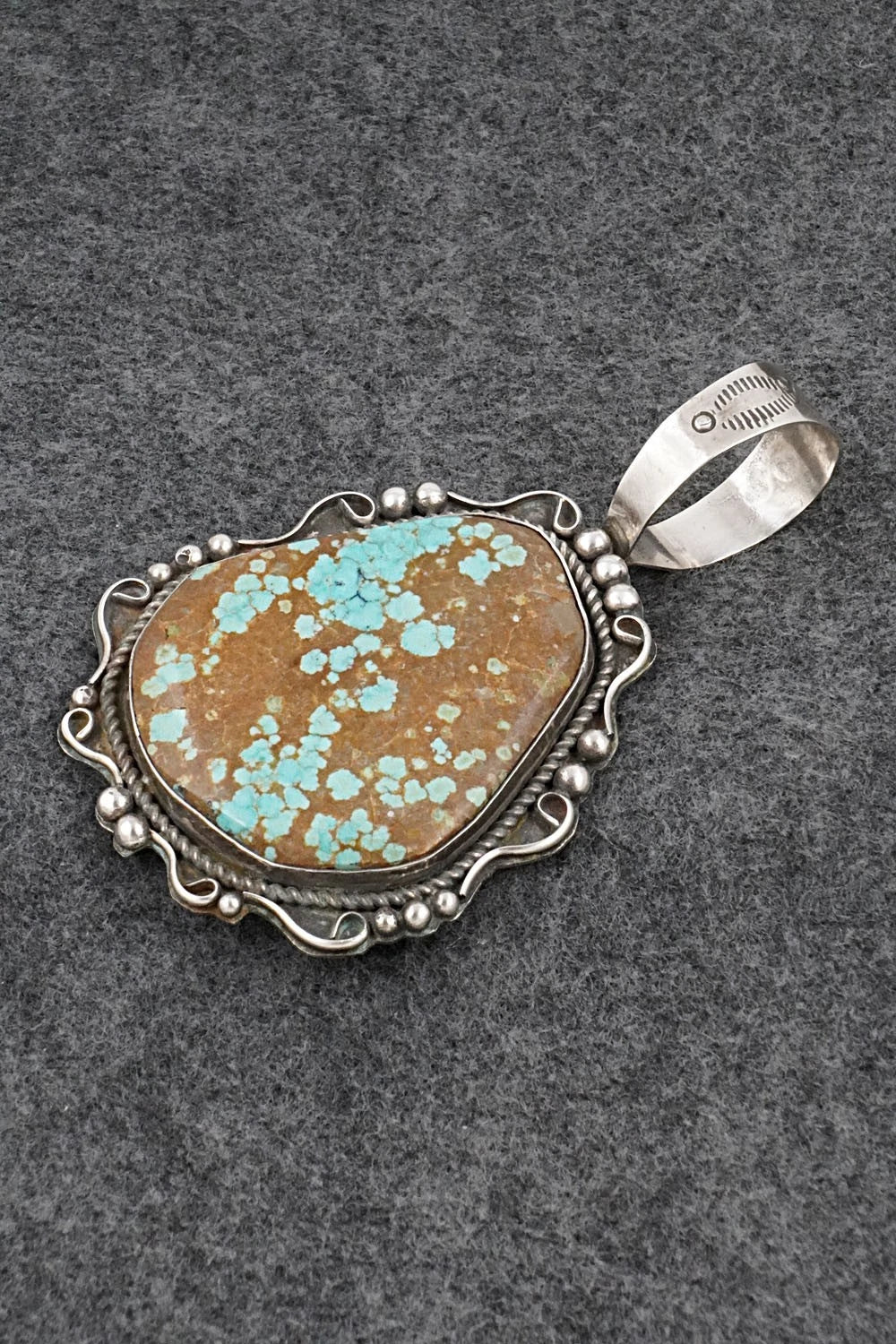 Turquoise & Sterling Silver Vintage Pendant
