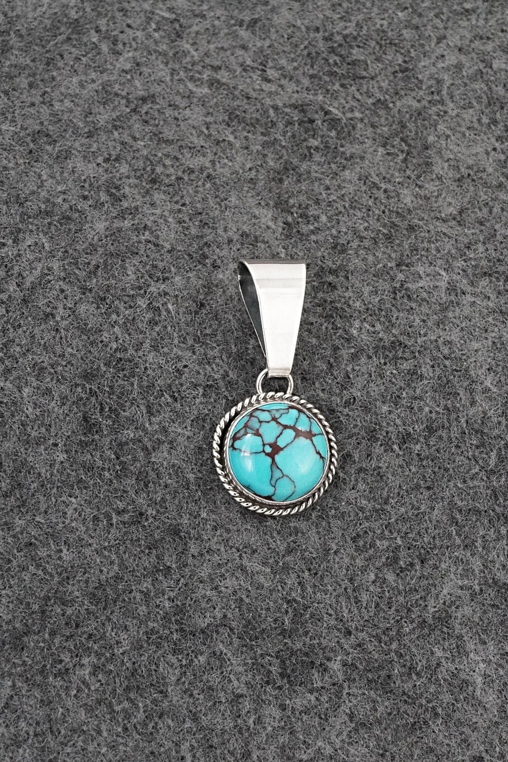 Turquoise & Sterling Silver Pendant - Eugene Gruber