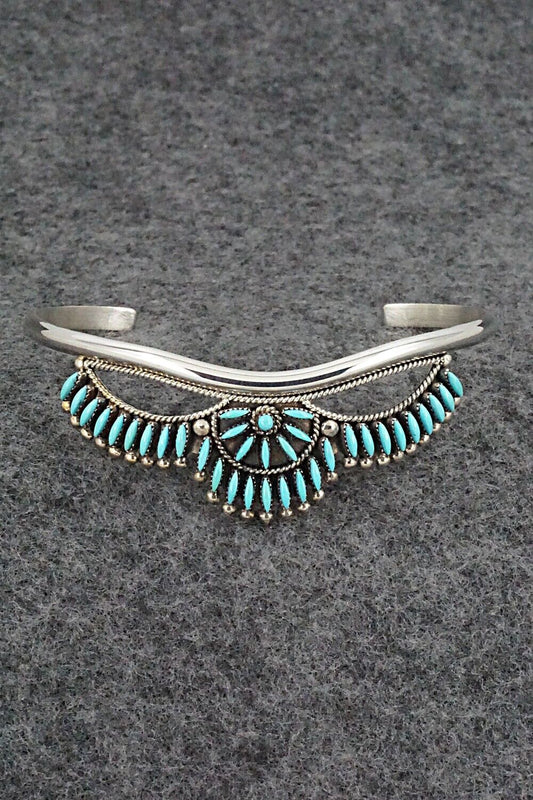 Turquoise & Sterling Silver Bracelet - Stewart Nakatewa