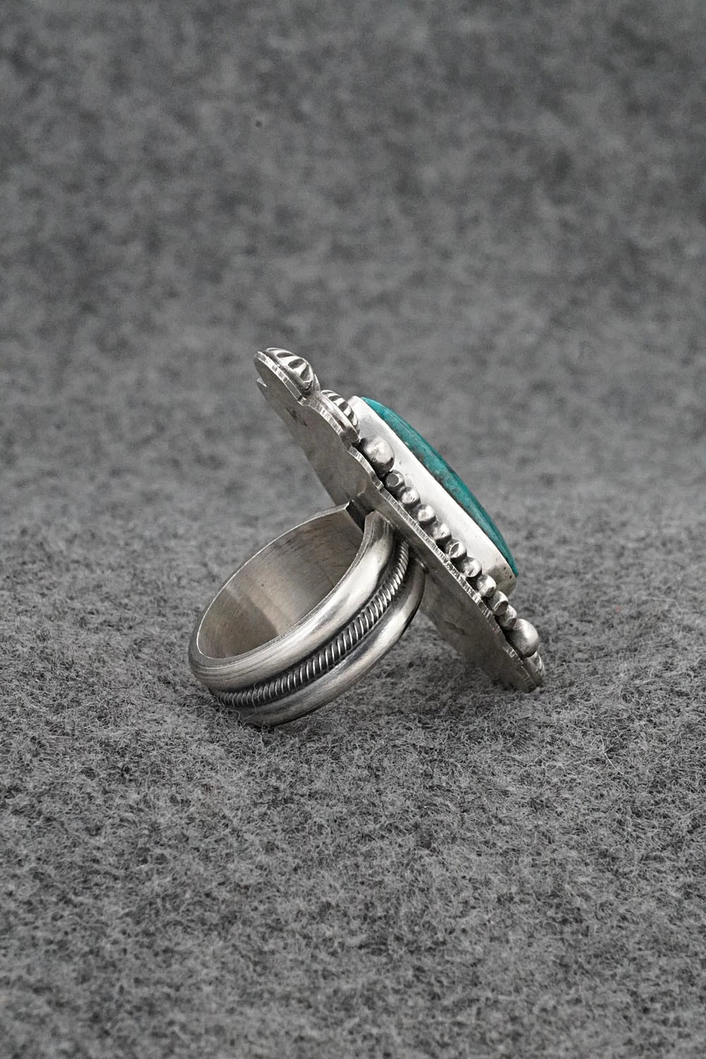 Turquoise & Sterling Silver Ring - Michael Calladitto - Size 8