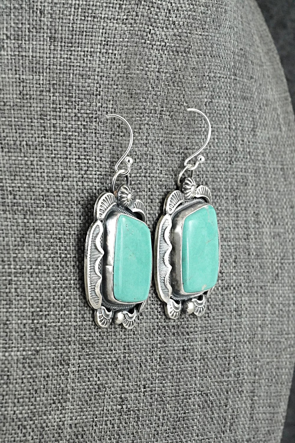 Turquoise & Sterling Silver Earrings - Jackson Hoskie