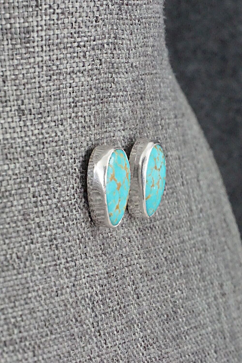 Turquoise & Sterling Silver Earrings - Marco Begaye