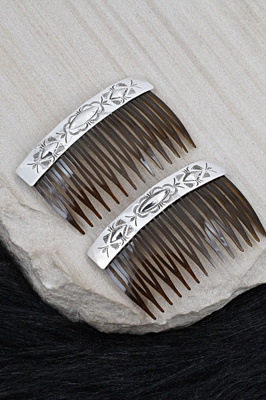 Sterling Silver Hair Combs - Bertha Begay