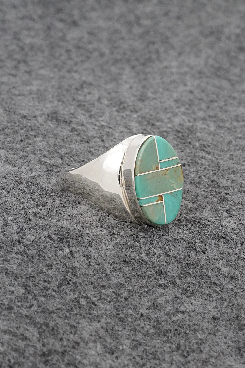 Turquoise & Sterling Silver Ring - Wilbert Gray - Size 10