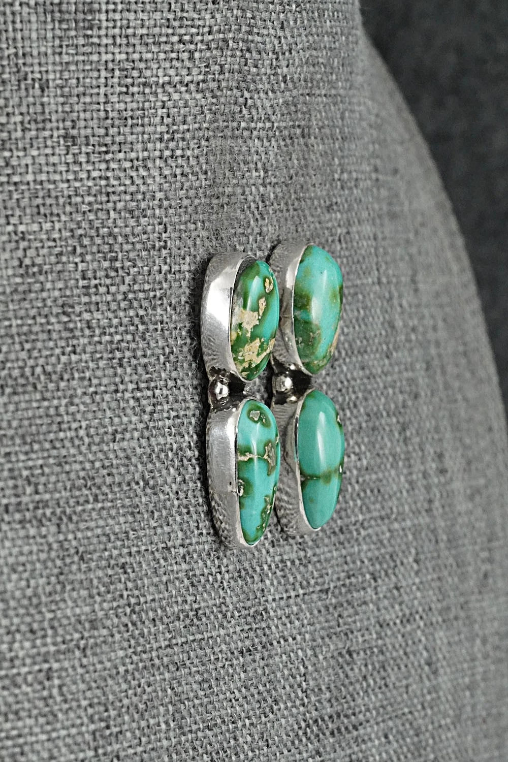 Turquoise & Sterling Silver Earrings - Rena Begay