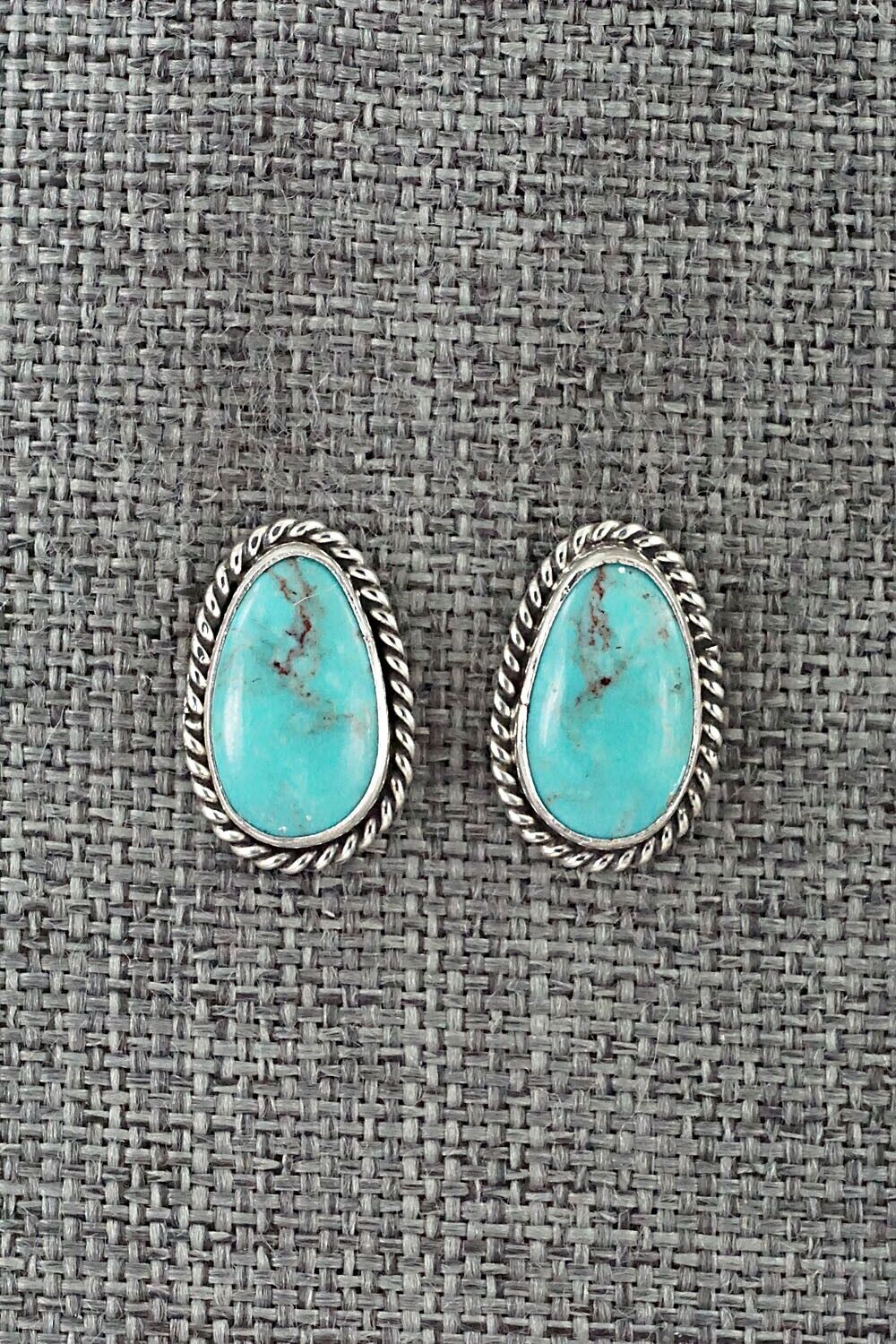 Turquoise & Sterling Silver Earrings - Marco Begaye